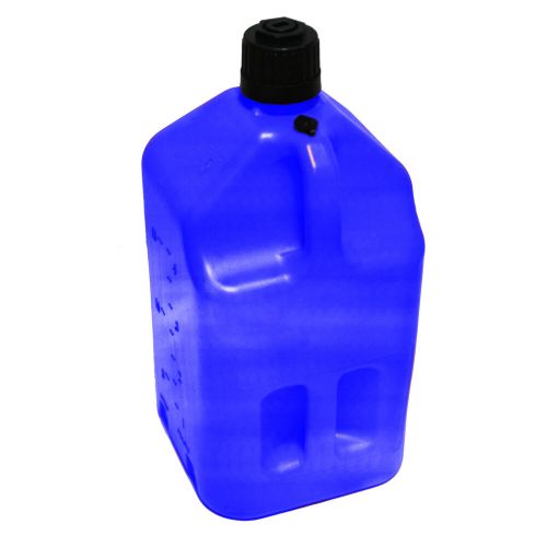 Utility fuel dump jug 5 gallon with fill hose blue easy to use 2 handle