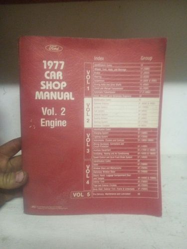 1977 ford passenger cars engine service shop repair manual guide book 365-126-77