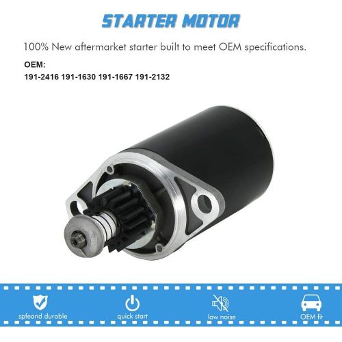 Starter motor replacement for onan 191-1630 191-1667 191-2132 191-2158,...