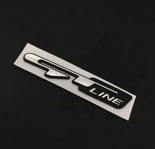 Chrome/black gt-line badge/emblem for kia