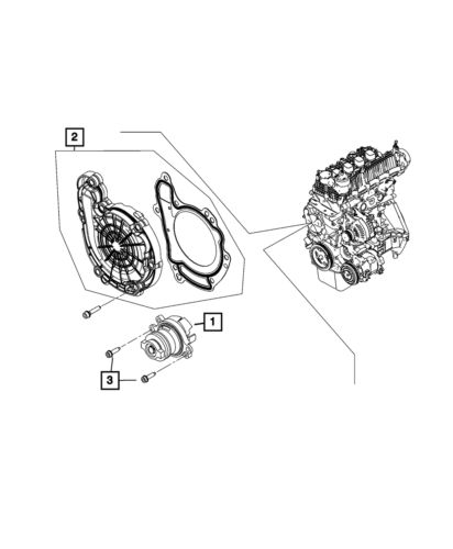 Genuine mopar water pump 68490109aa