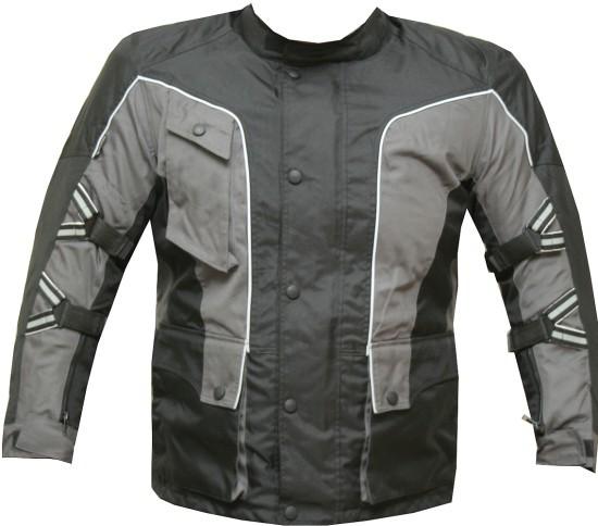 Motorcycle reflective cordura riding jacket gray xxl