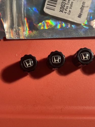 Honda with h logo car wheel tire air valve cap stem dust cover black