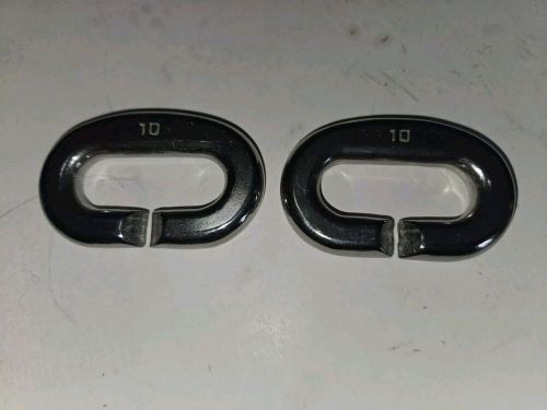 Set of 2 sister clip quick link heavy duty chain connectors sz 10 2.25&#034; x 1.5&#034;