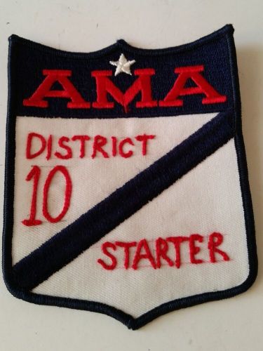 Vintage - ama &#034;american motorcycle association&#034; district 10 patch