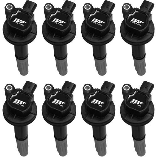 55158 street fire ignition coils 2011-2016 ford 5.0l 4-valve engines, black,