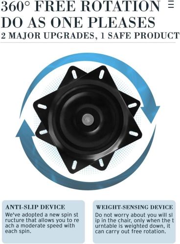 360° swivel ball bearing plate replacement universal mounted hardware base 6.7in