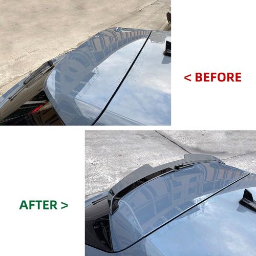 1pc cb look rear trunk spoiler lip roof lid for audi a3 8y sportback 2020-2022