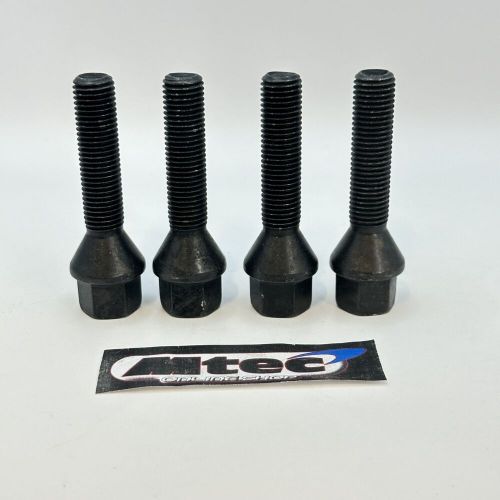 4 x black alloy extended wheel bolts 43mm thread for bmw mini r56