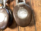 Pair of vintage southcoast bronze snap shackle snatch blocks 5/8&#034; line