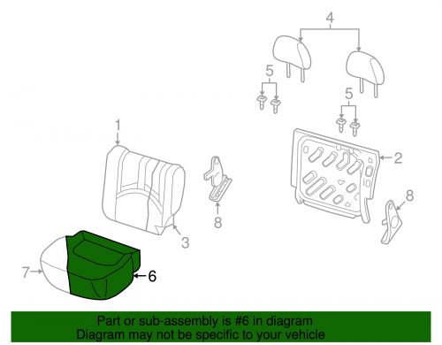 Genuine ford cover asm rear seat cushio 6e6z7863805bad