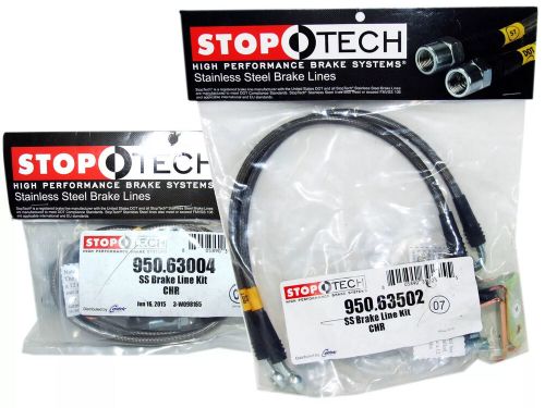 Stoptech stainless steel braided brake lines (front &amp; rear set / 63004+63502)