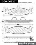 Centric parts 300.06320 front premium semi metallic pads