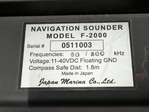 Jmc f-2000 echo sounder