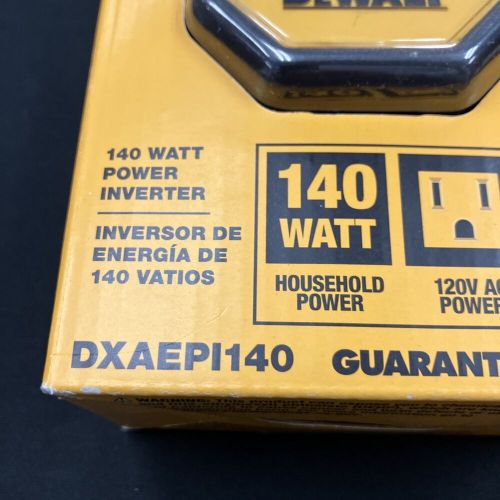 Dewalt dxaepi140 power inverter 12vdc, 120vac, 140 watt