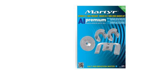 Martyr cmbravo23kita aluminum alloy merc bravo 2&amp;3 mercury anode kit aluminum