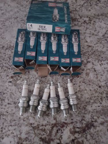 Champion 938m ql78yc copper marine spark plug pack of 6