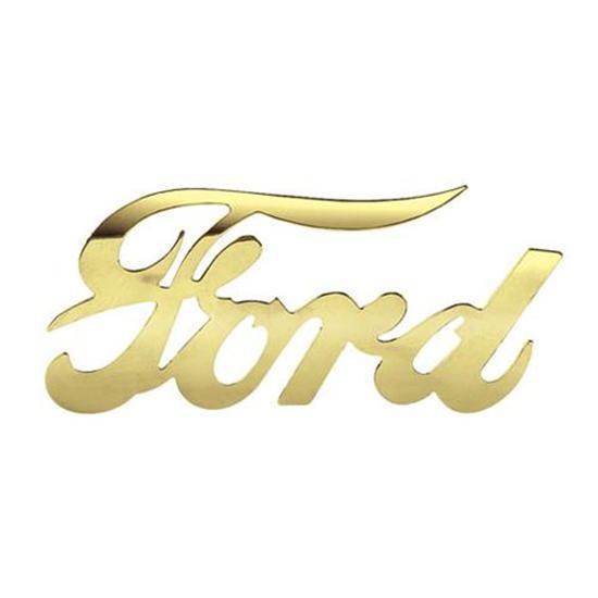 Ford polished brass script