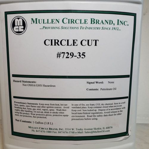 Mullen circle cut 729-35 visc140 tool cutting oil 1 gallon