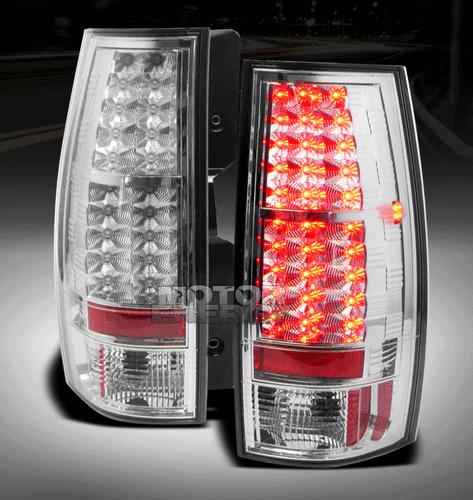 2007-2012 chevy/gmc suburban tahoe yukon xl denali tail brake lights lamps clear