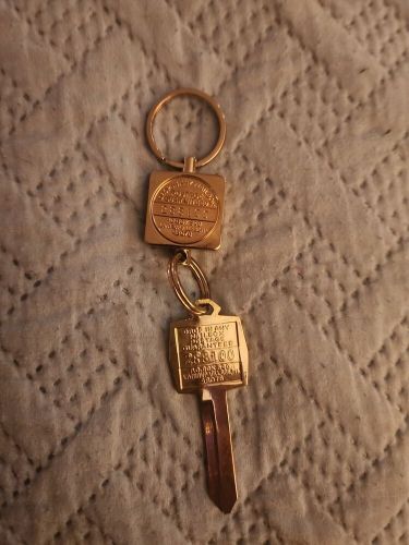 Vintage lincoln continental mark series town car uncut numbered gold key &amp; fob