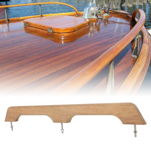 .teak handrail 2 loop 22 rot resistant wooden boat grab handle for marine rv