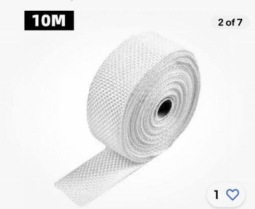 10m white heat wrap tape exhaust insulating downpipe manifold (clearance price)