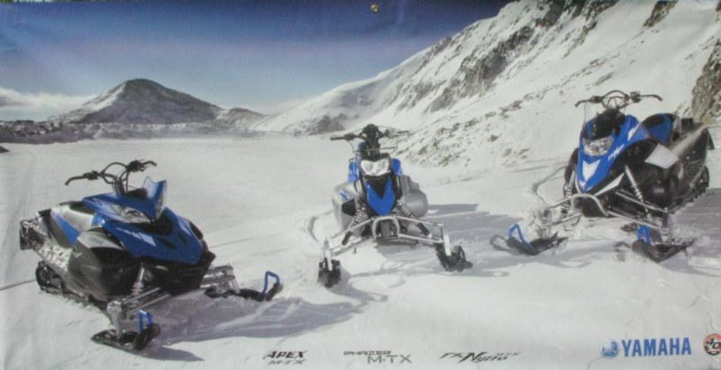 Yamaha mountain family snowmobile banner  (3 x 6)