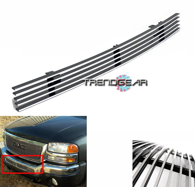 03 04 05 06 gmc sierra 1500 2500 3500 2dr 4dr upper bumper billet grill grille