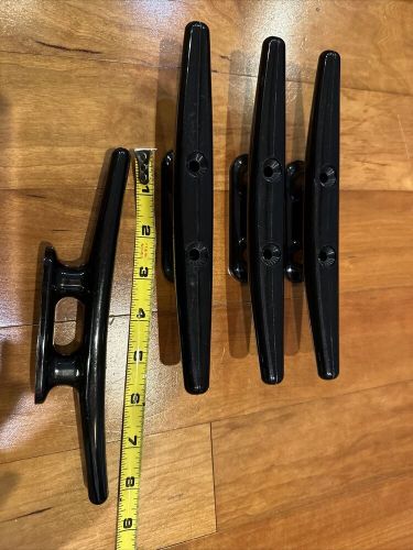 8&#034; nylon open base boat marine dock cleat 4 pack