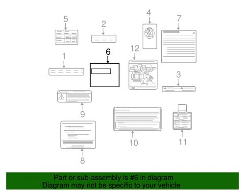 Genuine nissan emission label 14805-zd80a