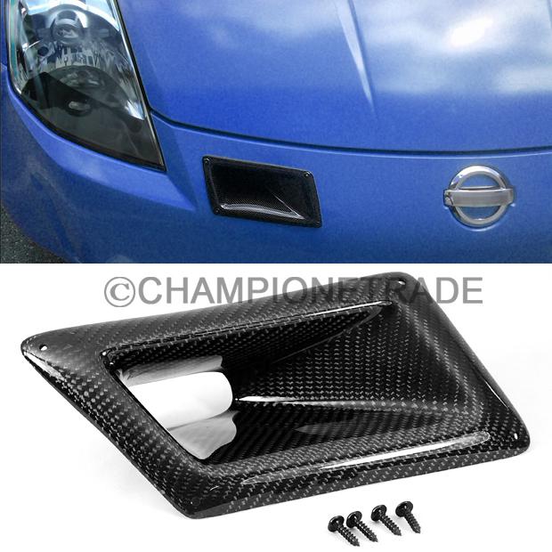 1x right carbon fiber bumper air vent side intake duct for nissan 350z z33 03-07