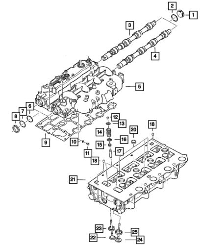 Genuine mopar intake camshaft 5066847ac