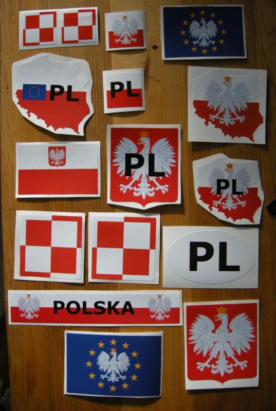 16 decals, stickers poland, polska, poland eagle flag checkers air force lot