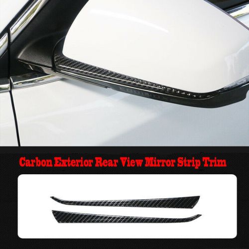 For chevrolet equinox 2018-2023 real carbon exterior rear view mirror strip trim