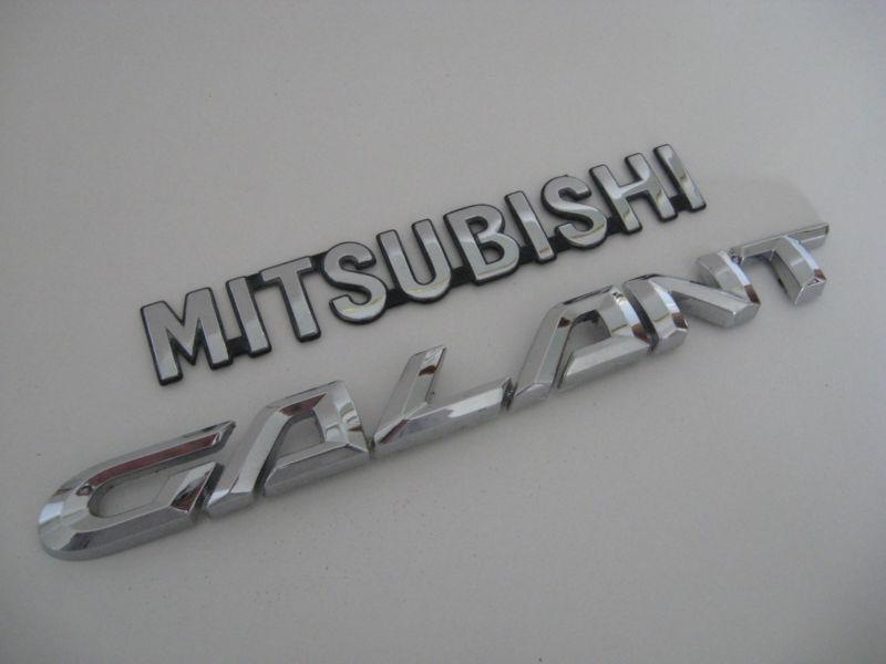 2004 05 06 mitsubishi galant chrome script rear trunk emblems lot oem