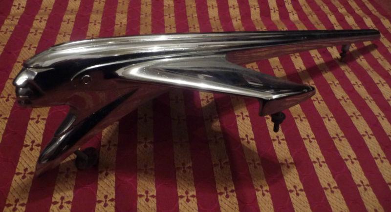 1950 pontiac torpedo indian hood ornament chrome indian head airplane  