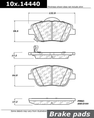 Centric 105.14440 brake pad or shoe, front