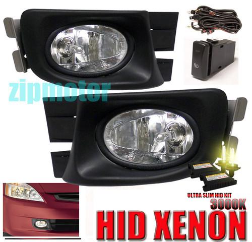 2003-2005 honda accord sedan bumper fog light+3000k hid