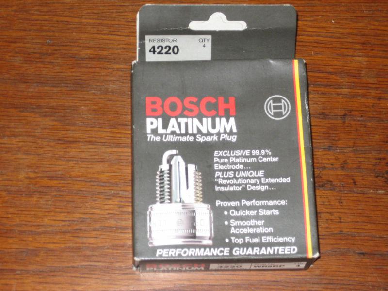 Bosch platinum spark plugs (pack of 4) #4220 plug no. wr9dp