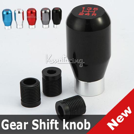 Black shift knob aluminum car 5 speed manual transmission shifter universal fit