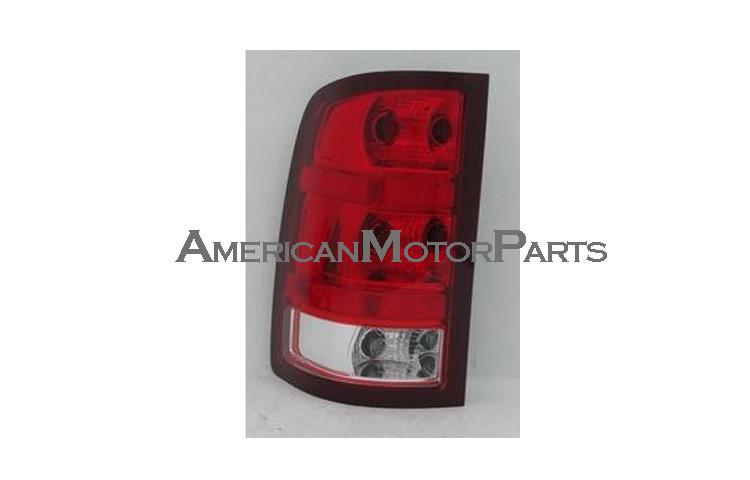 Left driver side replacement tail light 07-09 08 gmc sierra w/o denali 25958484