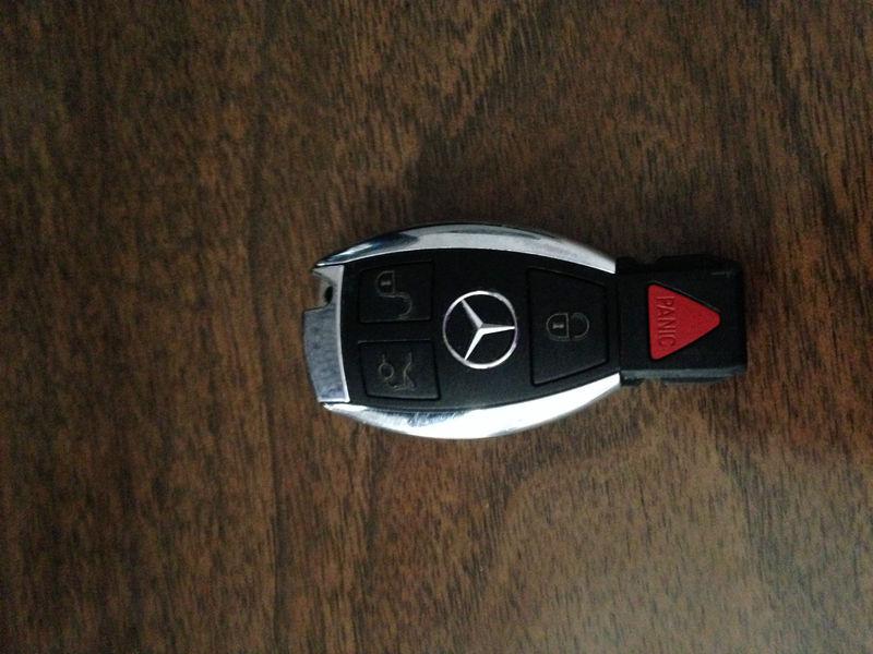 1 oem mercedes benz chrome smart keyless remote transmitter fob clicker