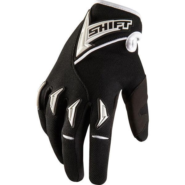 Black l shift racing assault youth gloves 2013 model