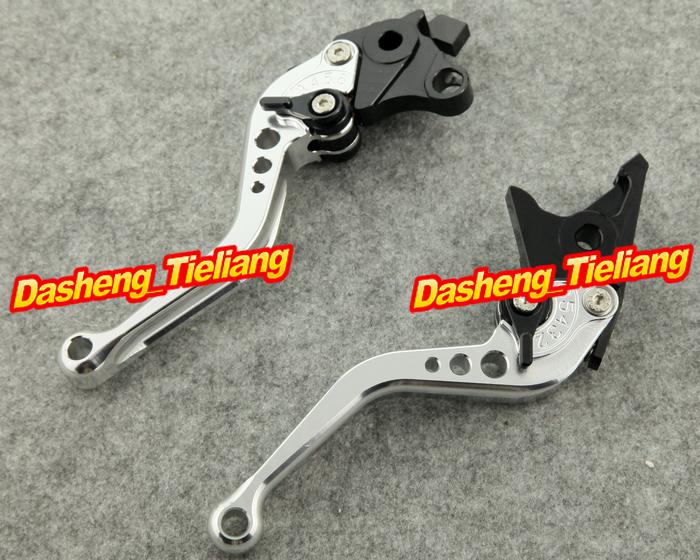 Silver & short brake clutch levers yamaha 02-03 r1 & 99-04 r6 & 01-05 fz1 fazer