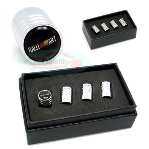 Chrome airtight wheel air tyre tire valve caps for mitsubishi ralliart ralli/art