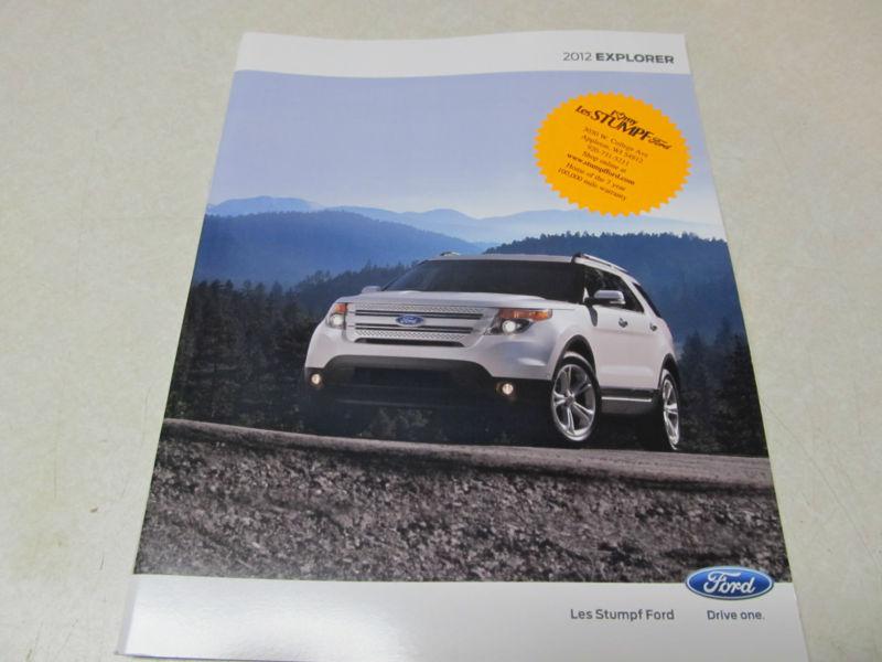 2012 ford explorer original sales brochure