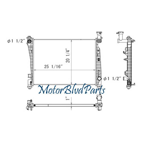 11-12 durango/grand cherokee 3.6l/5.7l auto transmission tyc cooling radiator 1r