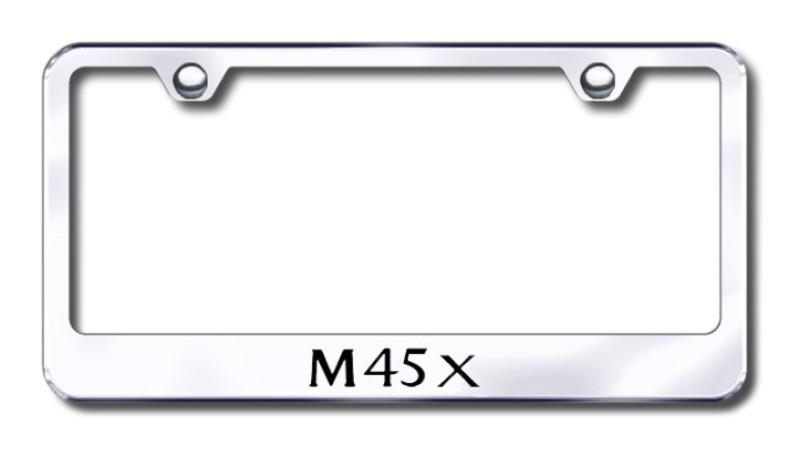 Infiniti m45x  engraved chrome license plate frame made in usa genuine