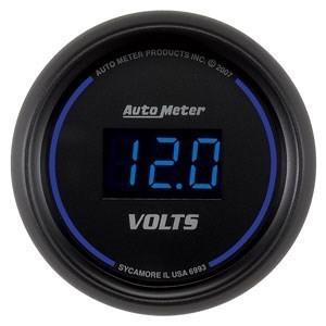 Autometer 2-1/16in. voltmeter; 8-18v digital; black